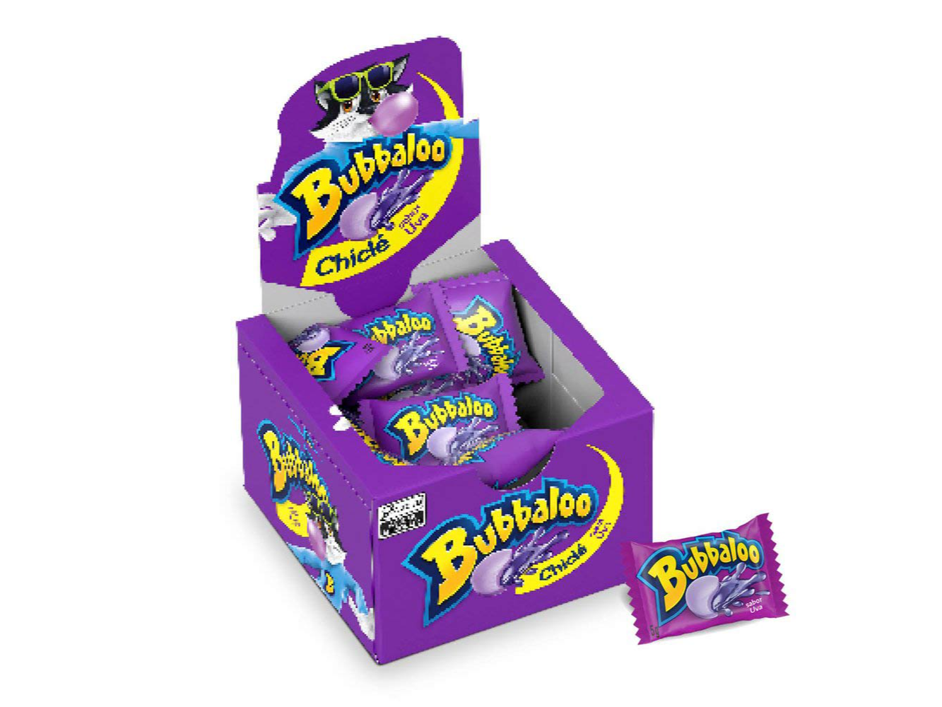 CHICLE BUBBALOO UVA X 3 UNIDADES