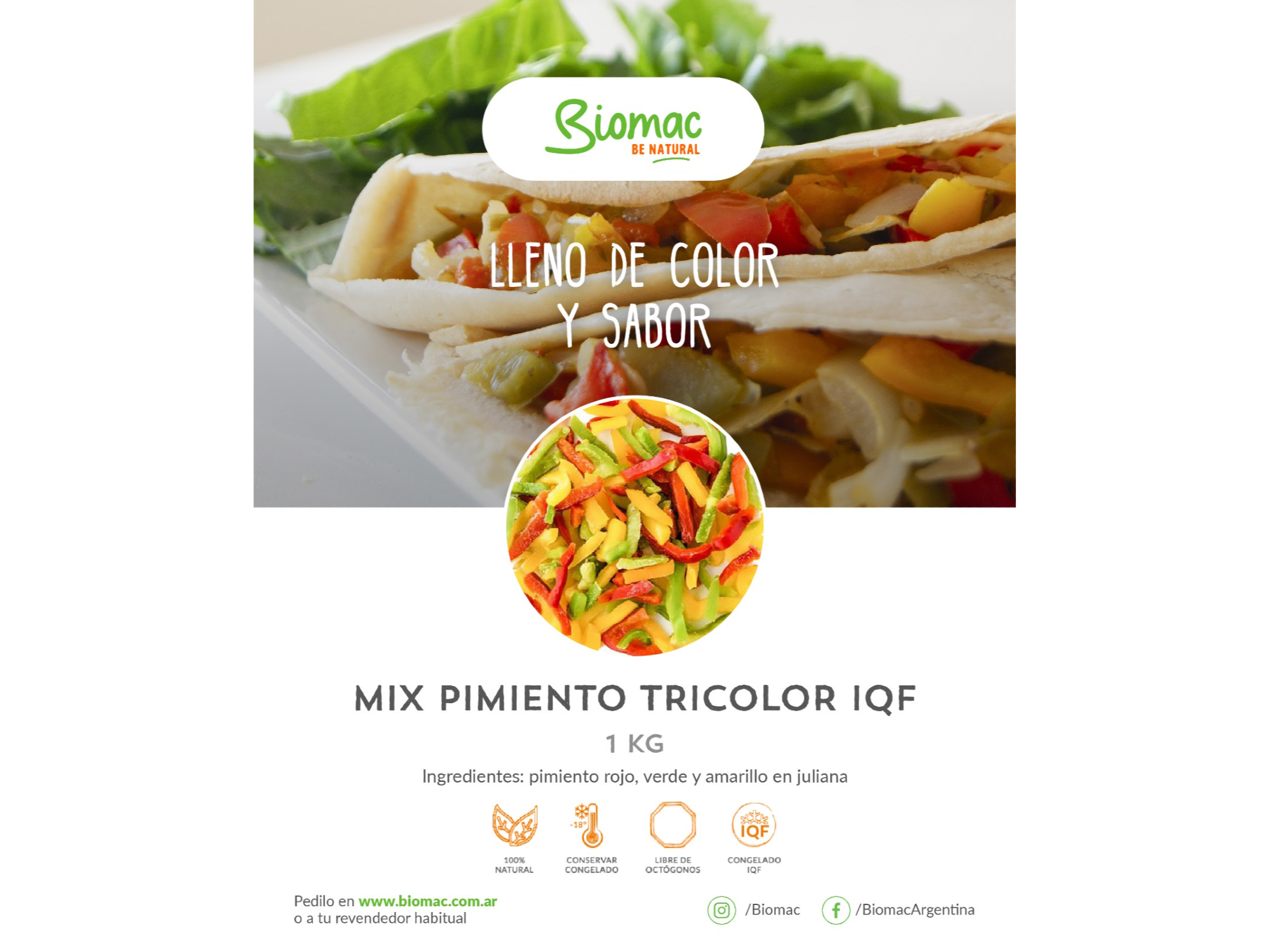 MIX PIMIENTO TRICOLOR Biomac x1 Kilo