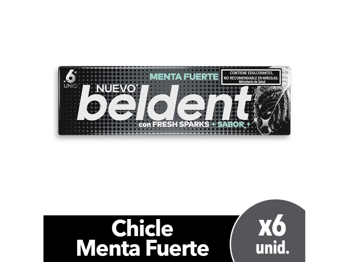 CHICLE BELDENT MENTA FUERTE