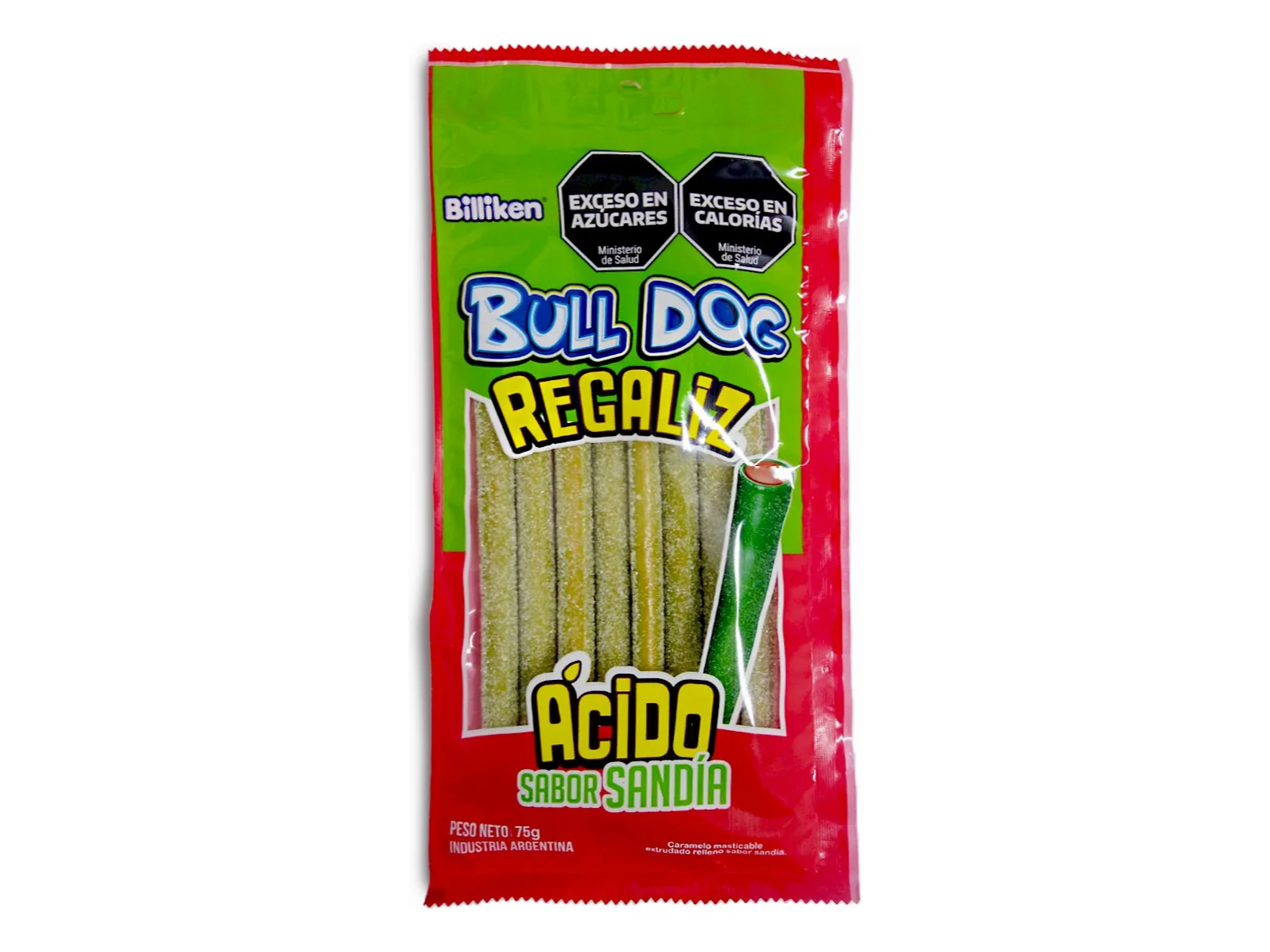 BULLDOG REGALIZ ACIDAS SANDIA 75gr.