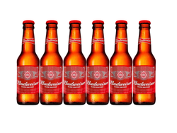 PACK X6 BUDWEISER PORRON 355ml
