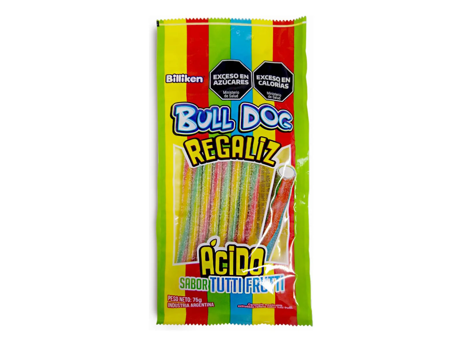 BULLDOG REGALIZ ACIDAS TUTTI FRUTTI 75gr.