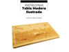 TABLA MADERA ILUSTRADA PATAGONIA