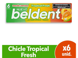 CHICLE BELDENT TRIPICAL FRESH