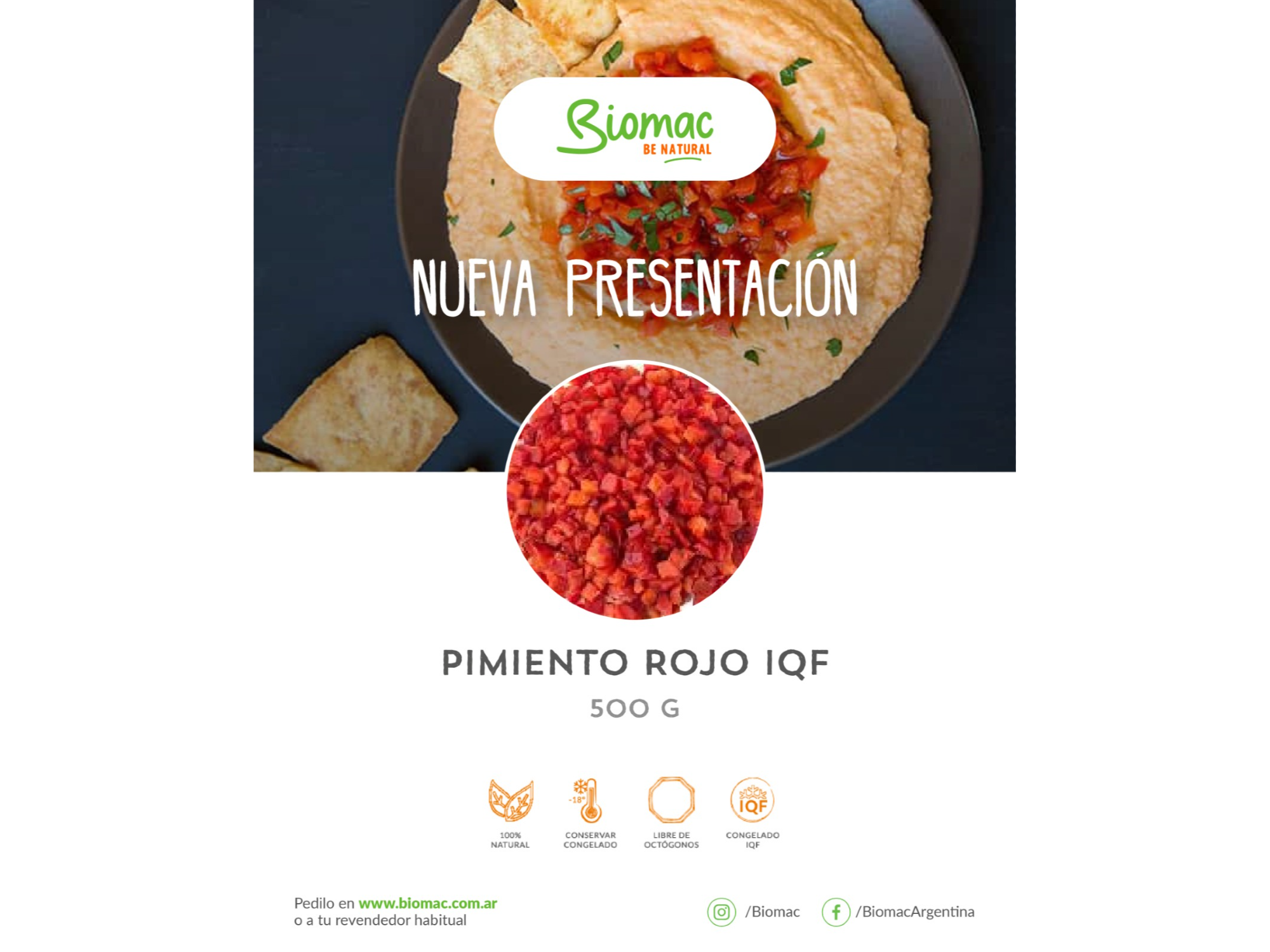 PIMIENTO ROJO Biomac x500gr.