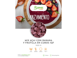 MIX ACAI CON BANANA Y FRUTILLA Biomac x500gr
