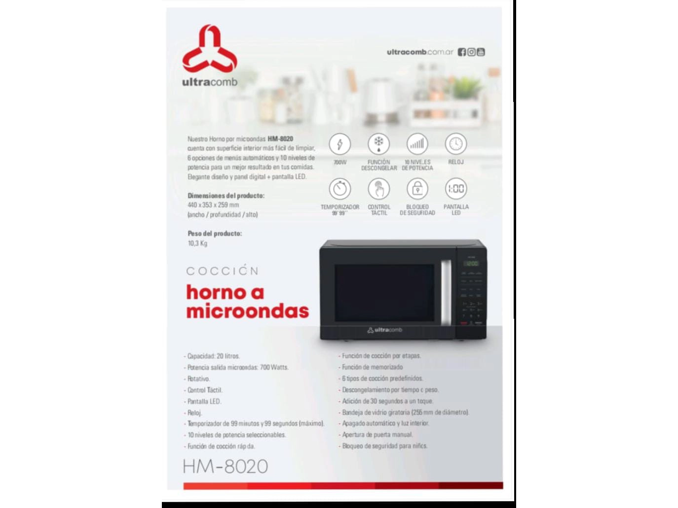 MICROONDAS ULTRACOMB