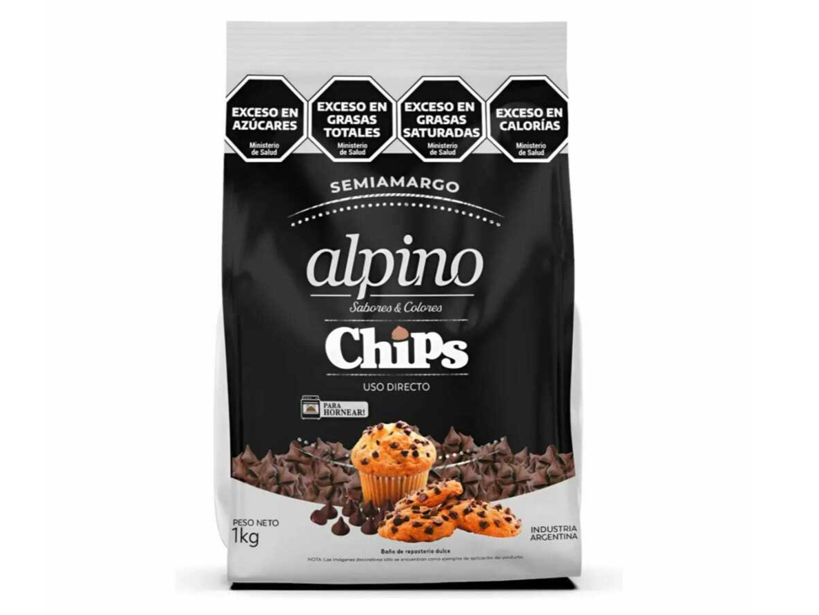 Chips de chocolate Alpino Semiamargo