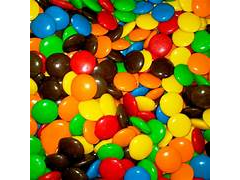 Lentejas con chocolates (rocklets)
