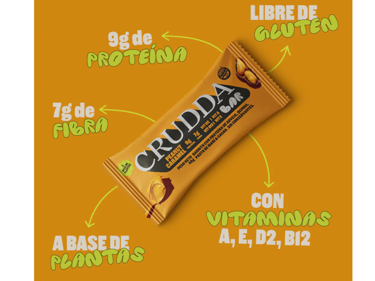 Barra CRUDDA Peanut  y Caramel