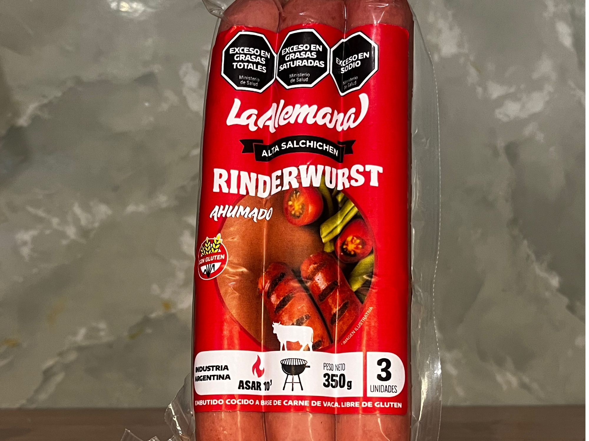 Salchicha alemana Rinderwurst