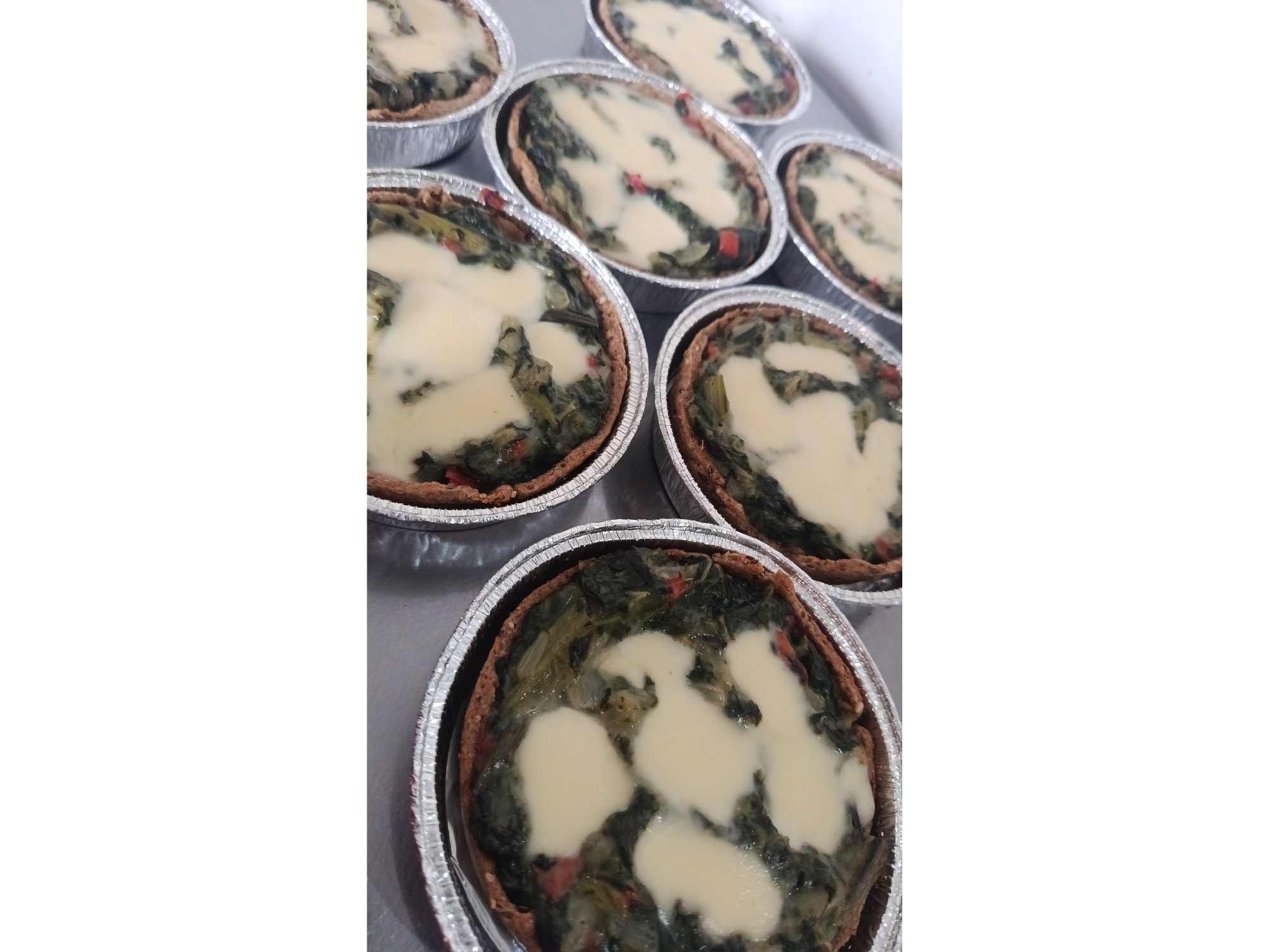 Tartita de ACELGA, SALSA BLANCA Y QUESO
