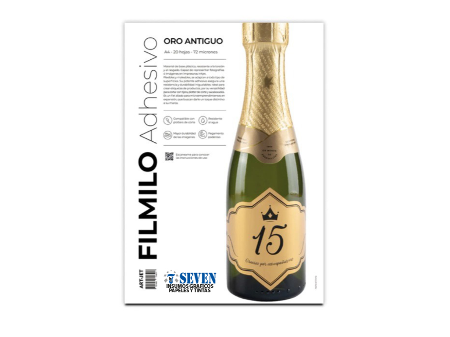 Filmilo Art-jet Adhesivo Oro Antiguo A4 20 Hojas