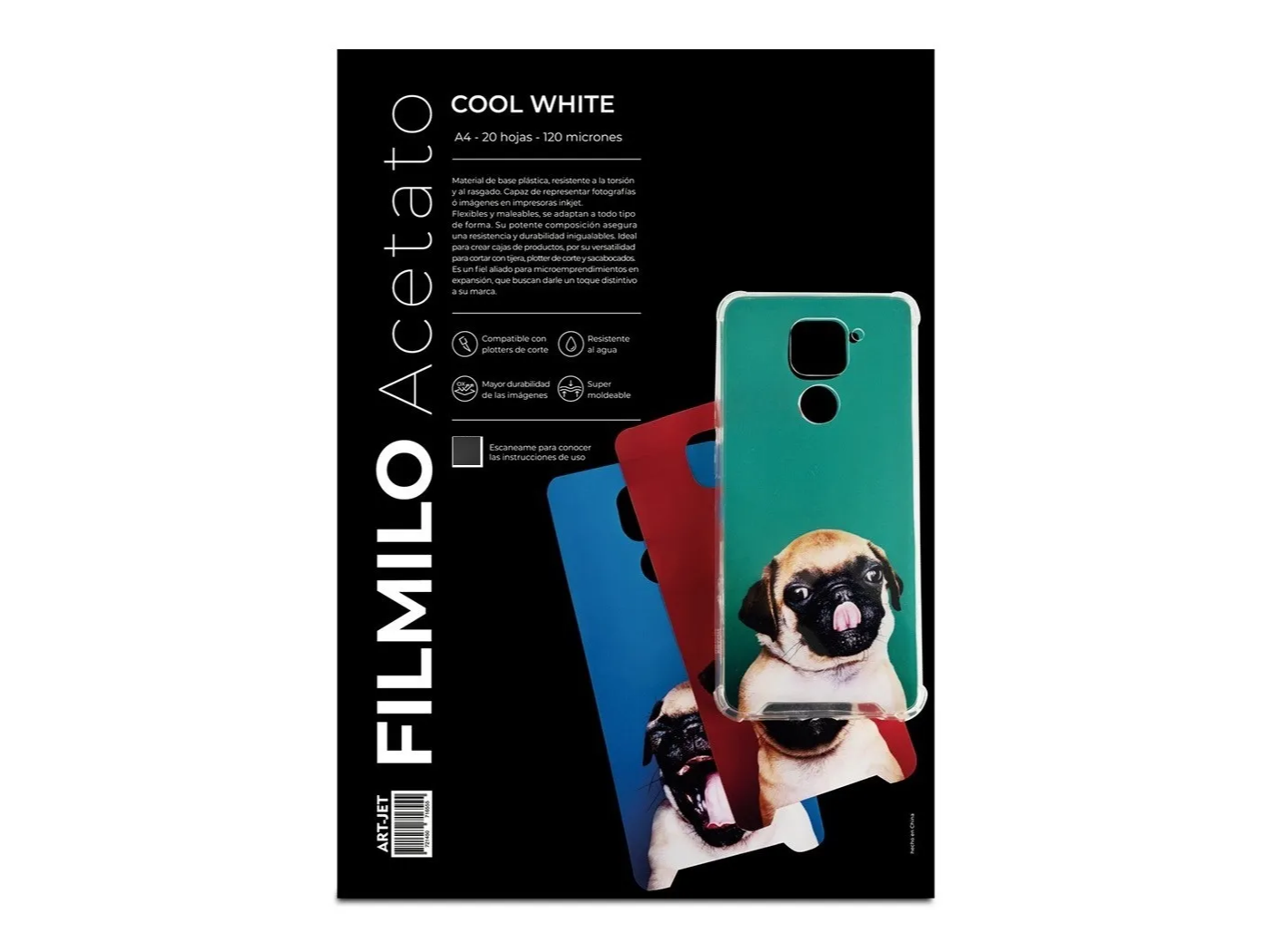 Acetato A4 Art-Jet 120mic 20 Hojas Cool White