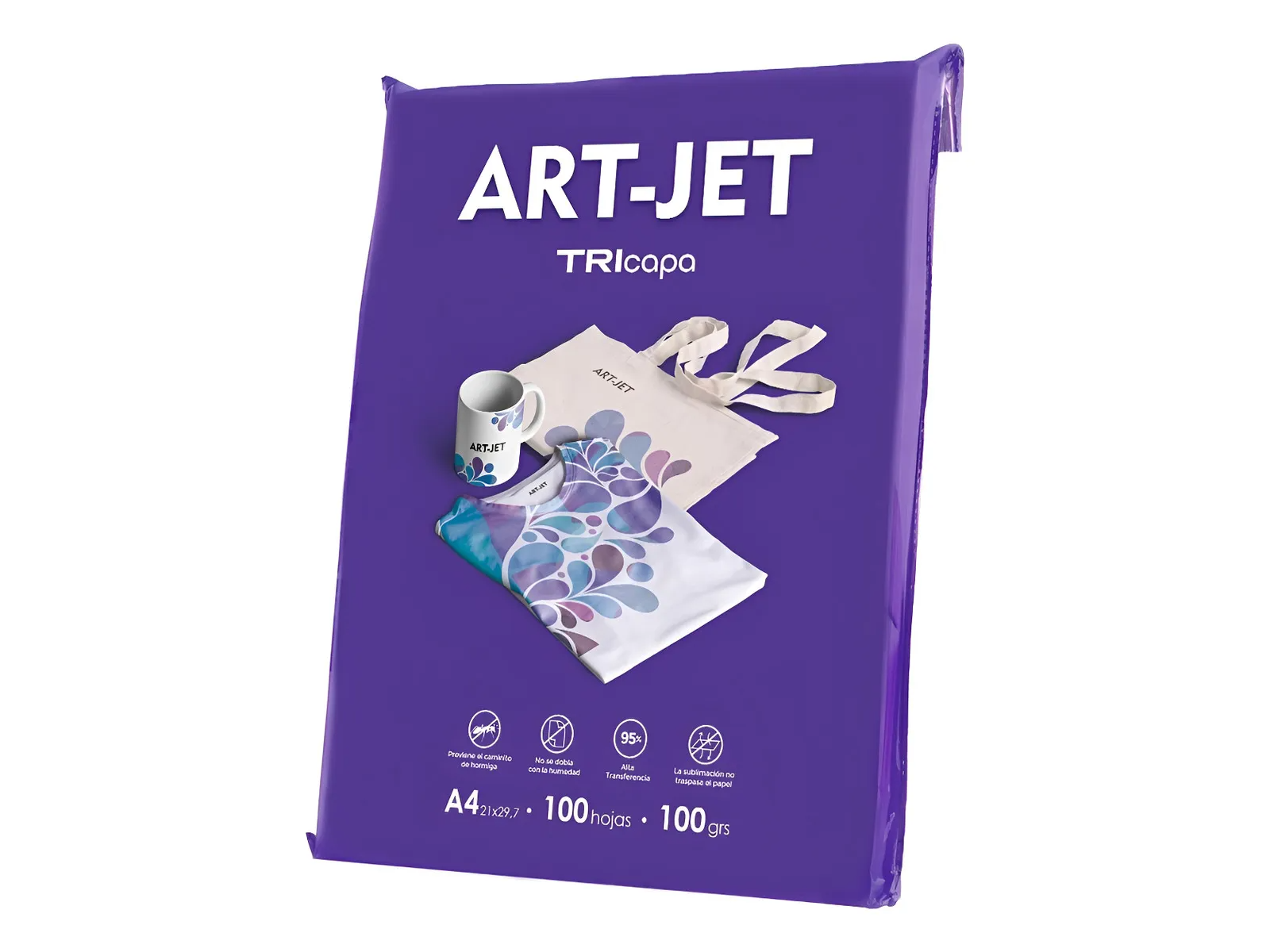 Papel Sublimación **A4** Art-Jet Blanco Tricapa 100 Hojas