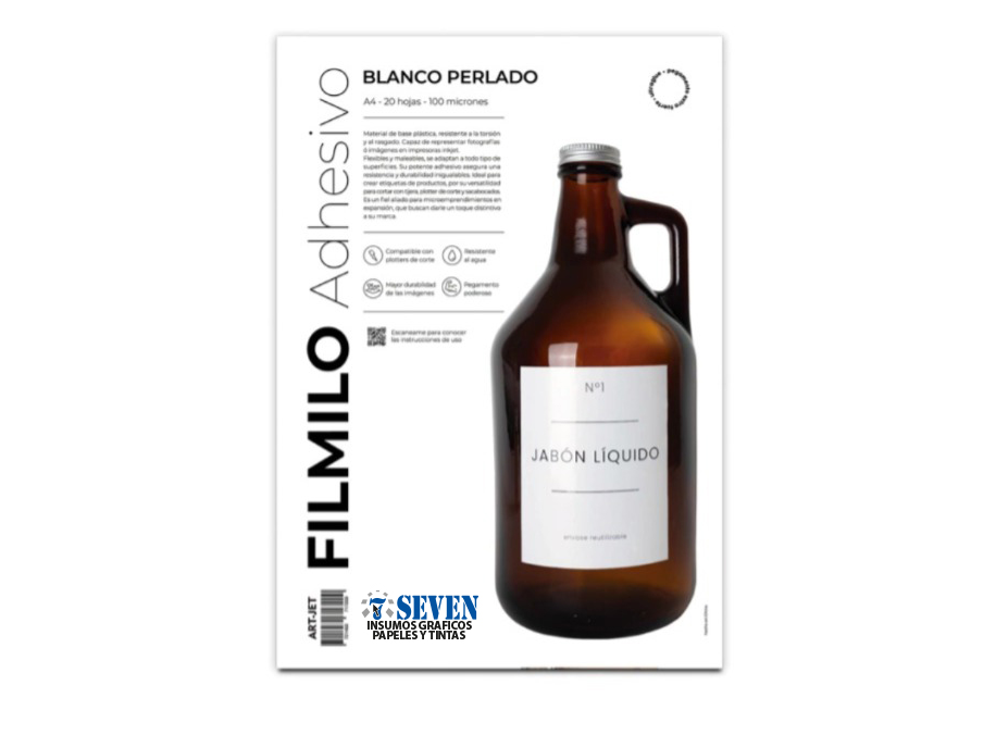Filmilo Art-jet Adhesivo Blanco Perlado A4 20 Hojas