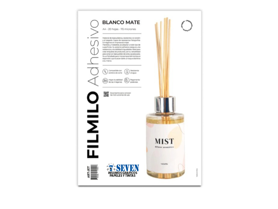 Filmilo Art-jet Adhesivo Blanco Mate A4 20 Hojas Blanco Mate