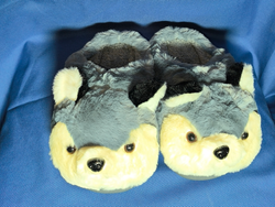 Pantuflas de niños de Zorrito color gris número 32-33