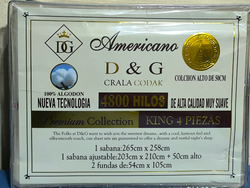 Sabana king marca Americano D Y G 4800 hilos