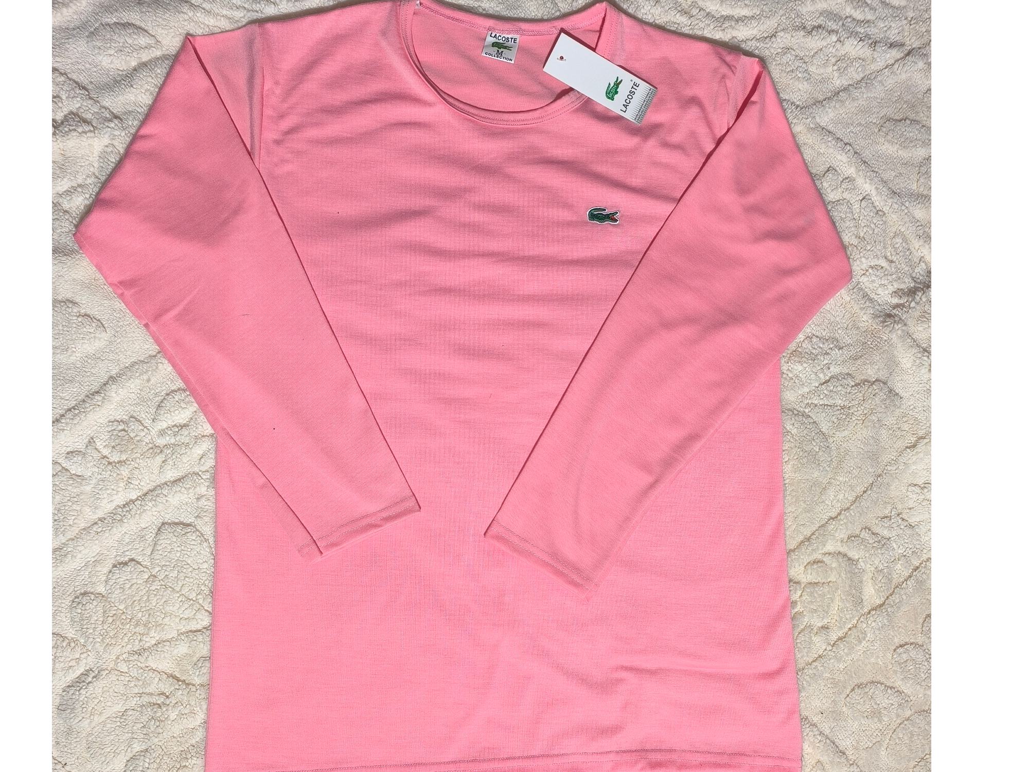 Camiseta Lacoste Talle M de color Rosa.