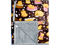 Manta con corderito Capibara color marrón