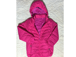 Campera con piel inflable con capucha talle 10