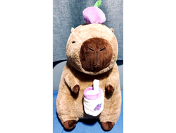 Peluche con manta CAPIBARA con taza blanca