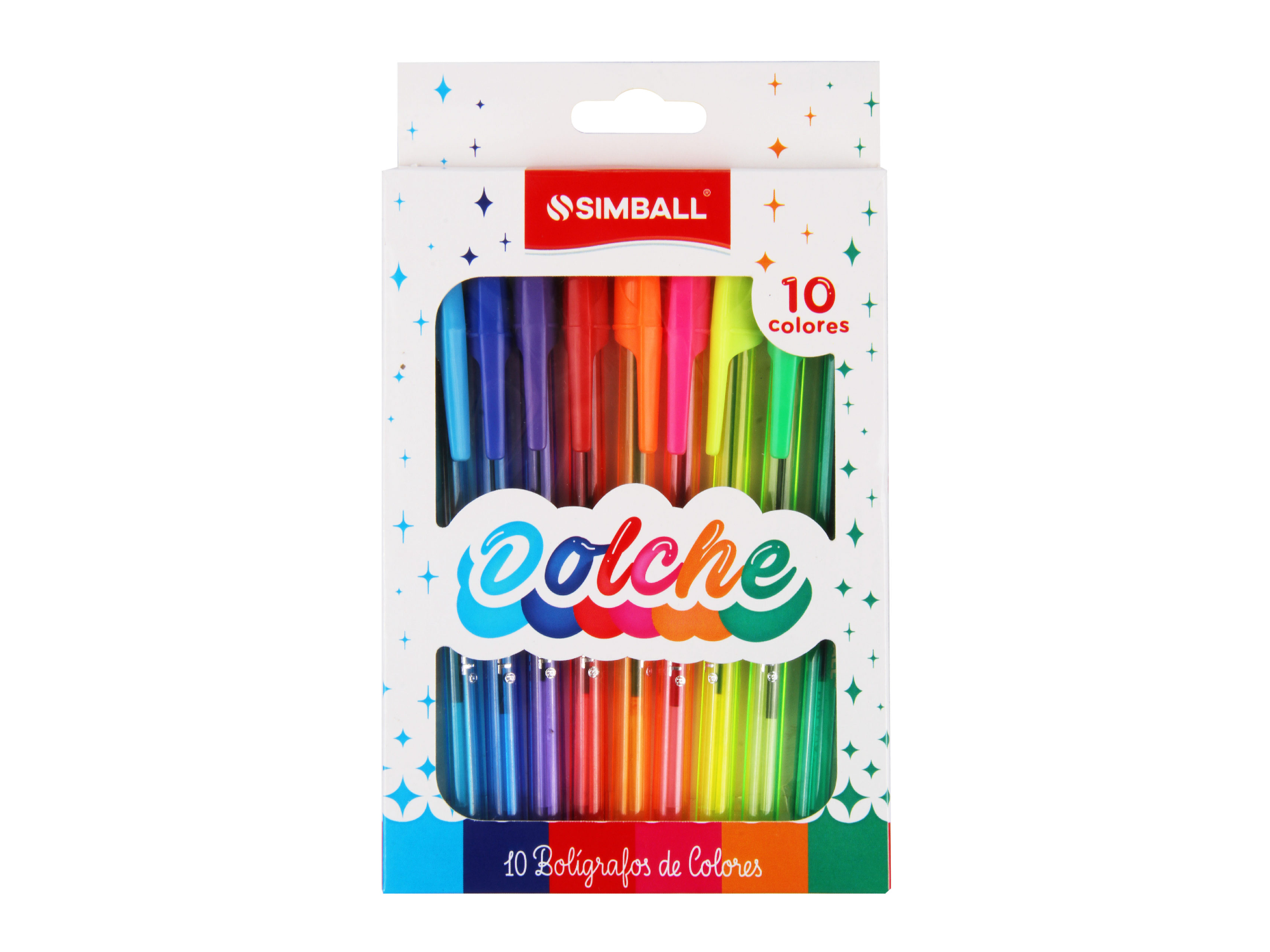 BOLIGRAFO SIMBALL DOLCHE X 10 COLORES