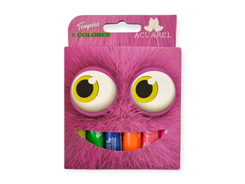 TEMPERA FLUOR CAJA X 6 UNIDADES POMO