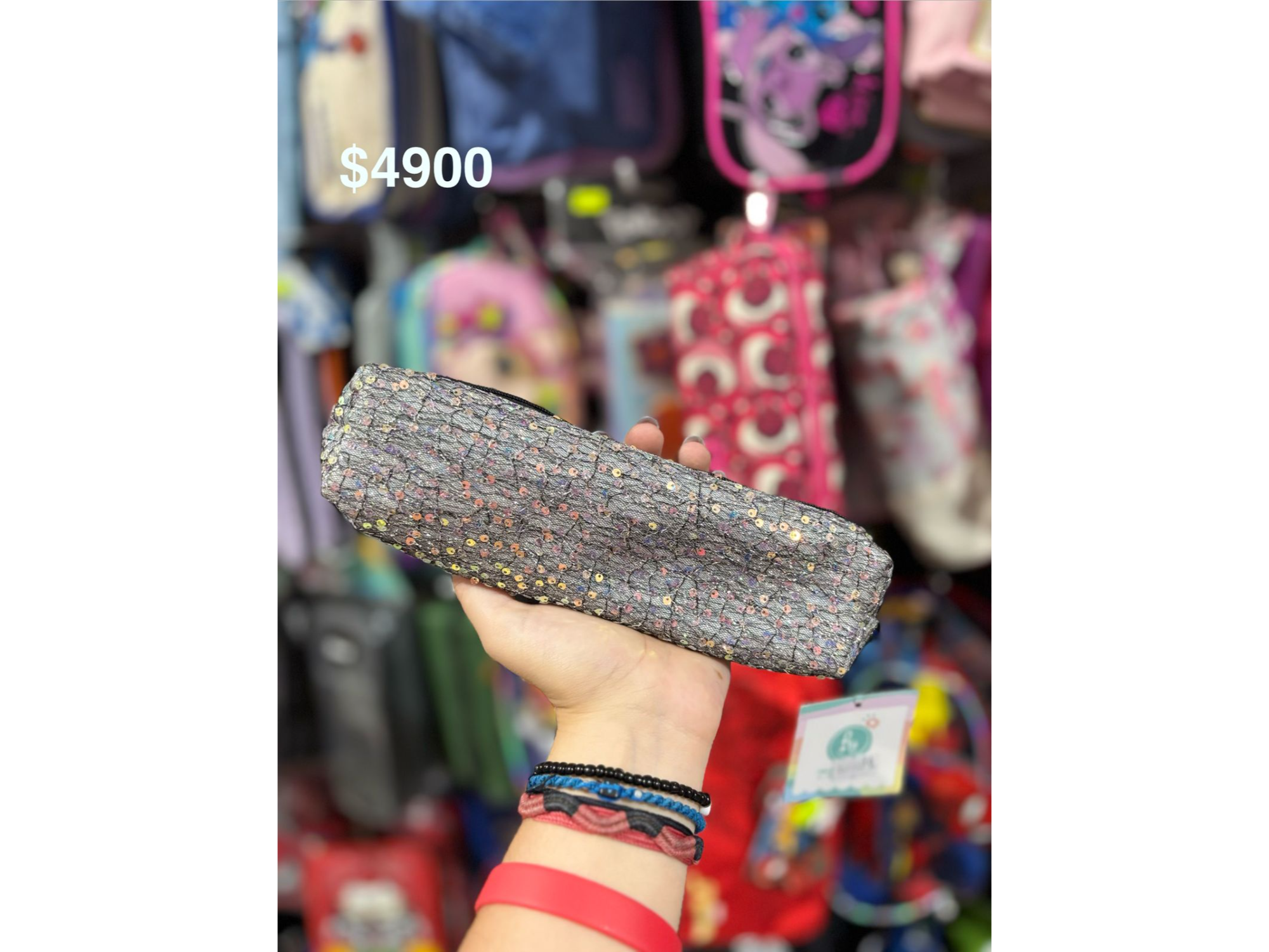 CARTUCHERA H& C/ LENTEJUELAS 1 CIERRE