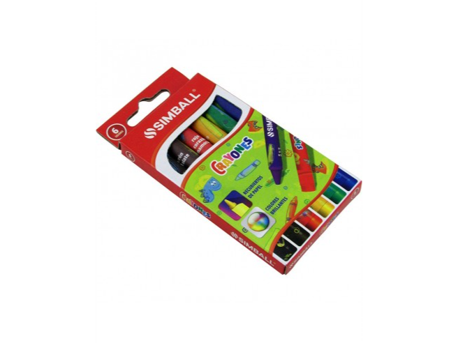 CRAYONES SIMBALL X 6 (DE CERA)