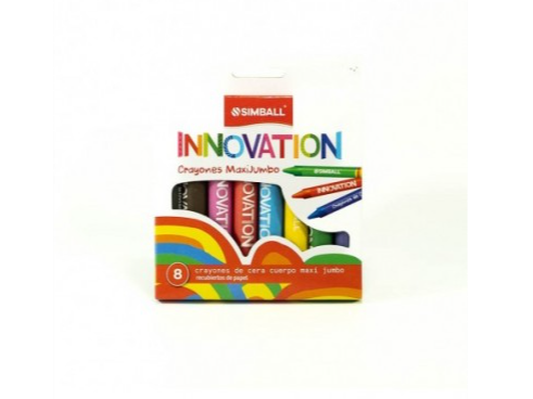 CRAYONES SIMBALL MAXI JUMBO X 8 (DE CERA)
