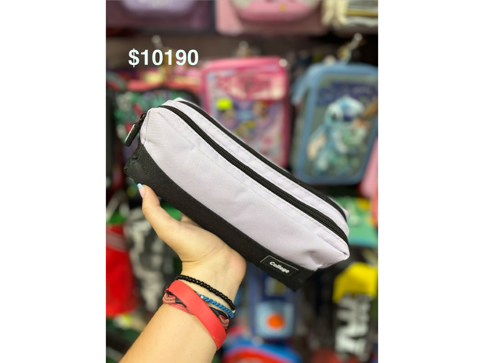 CARTUCHERA COLLEGE 2 CIERRES TELA