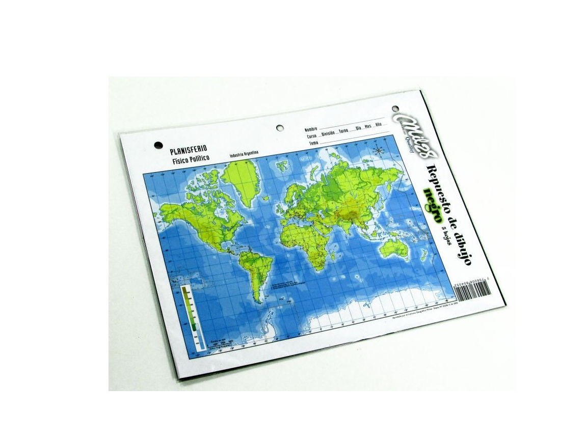 REPUESTO DIBUJO N°3 NEGRO  (TIPO CANSON) X 6 HOJAS