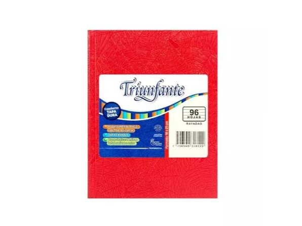 CUADERNO TRIUNFANTE MONITOR TAPA DURA X 96 HOJAS