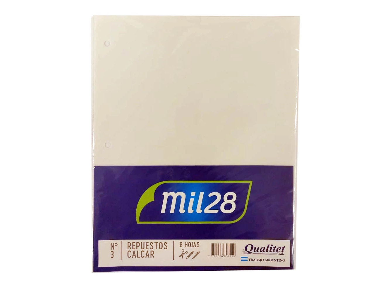 REPUESTO DE CALCAR N°3 (TAMAÑO RIVADAVIA) X 8 UNIDADES