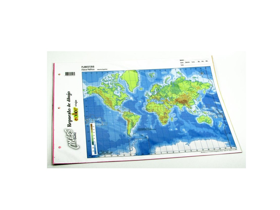 REPUESTO DIBUJO N°6 COLOR (TIPO CANSON) X 6 HOJAS