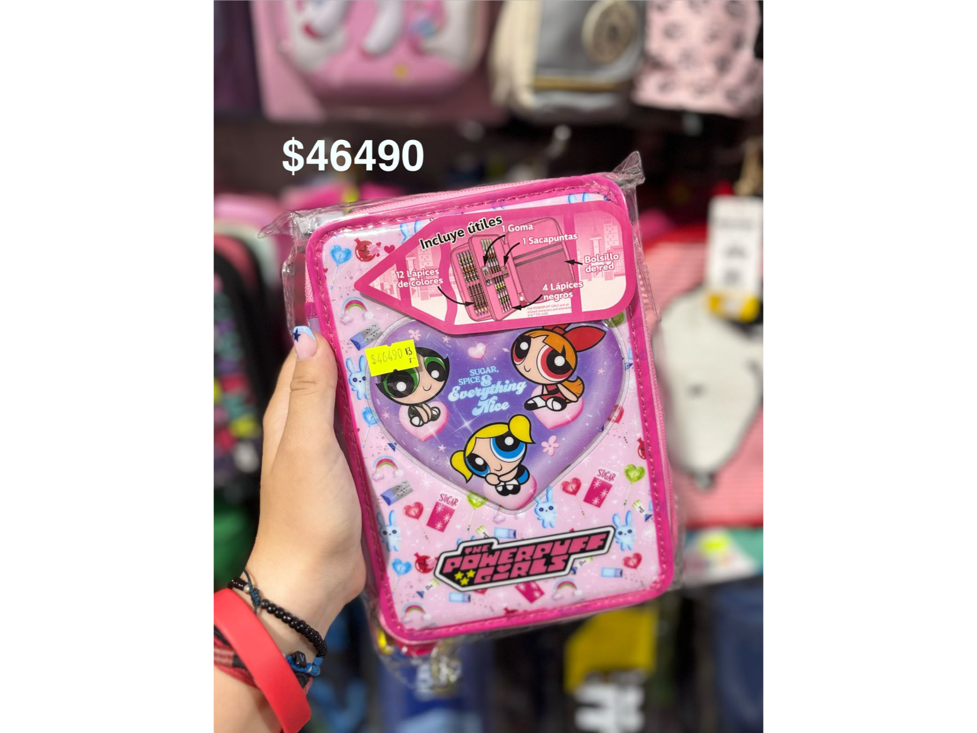 CARTUCHERA CHICAS SUPERPODEROSAS CRESKO 2 CIERRES CON UTILES