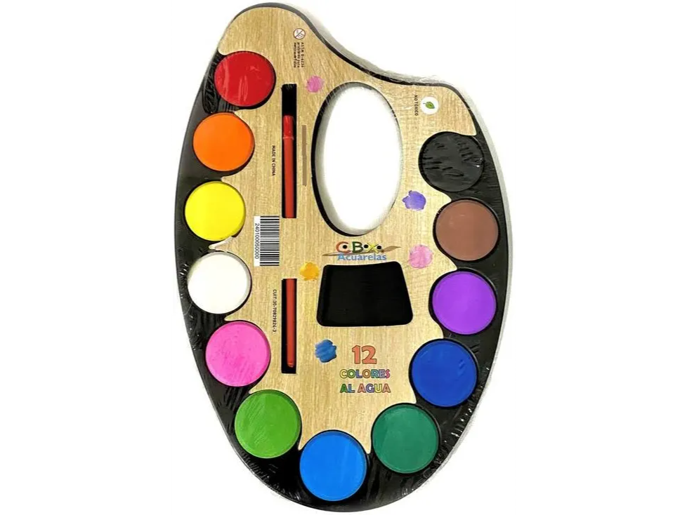ACUARELA CBX PALETA X 12 COLORES