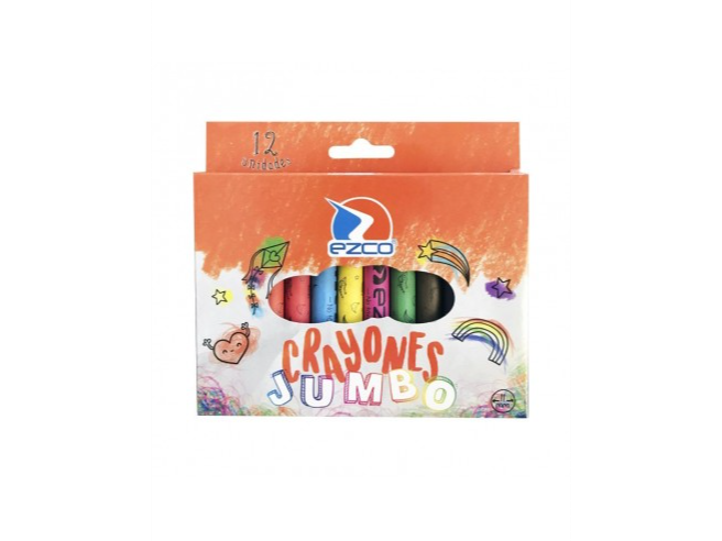 CRAYONES EZCO JUMBO X 12 (DE CERA)