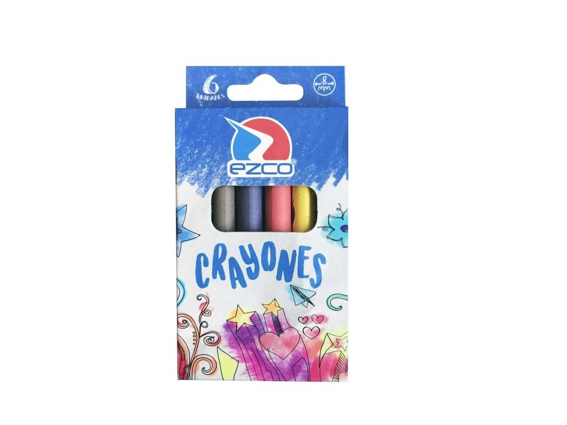 CRAYONES EZCO X 6 (DE CERA)