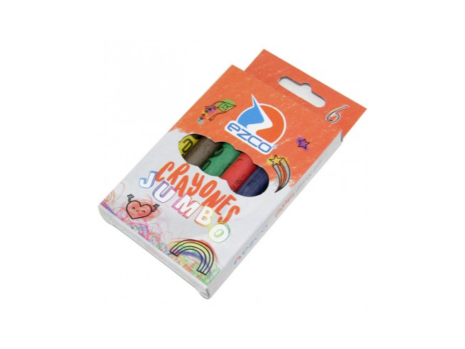 CRAYONES EZCO JUMBO X 6 (DE CERA)