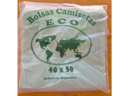 BULTO (20) BOLSAS CAMISETA ECOMUNDO 40X50