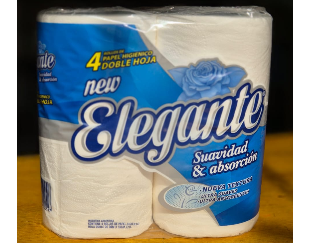 PAPEL HIGIENICO ELEGANTE DOBLE HOJA X 30MTS