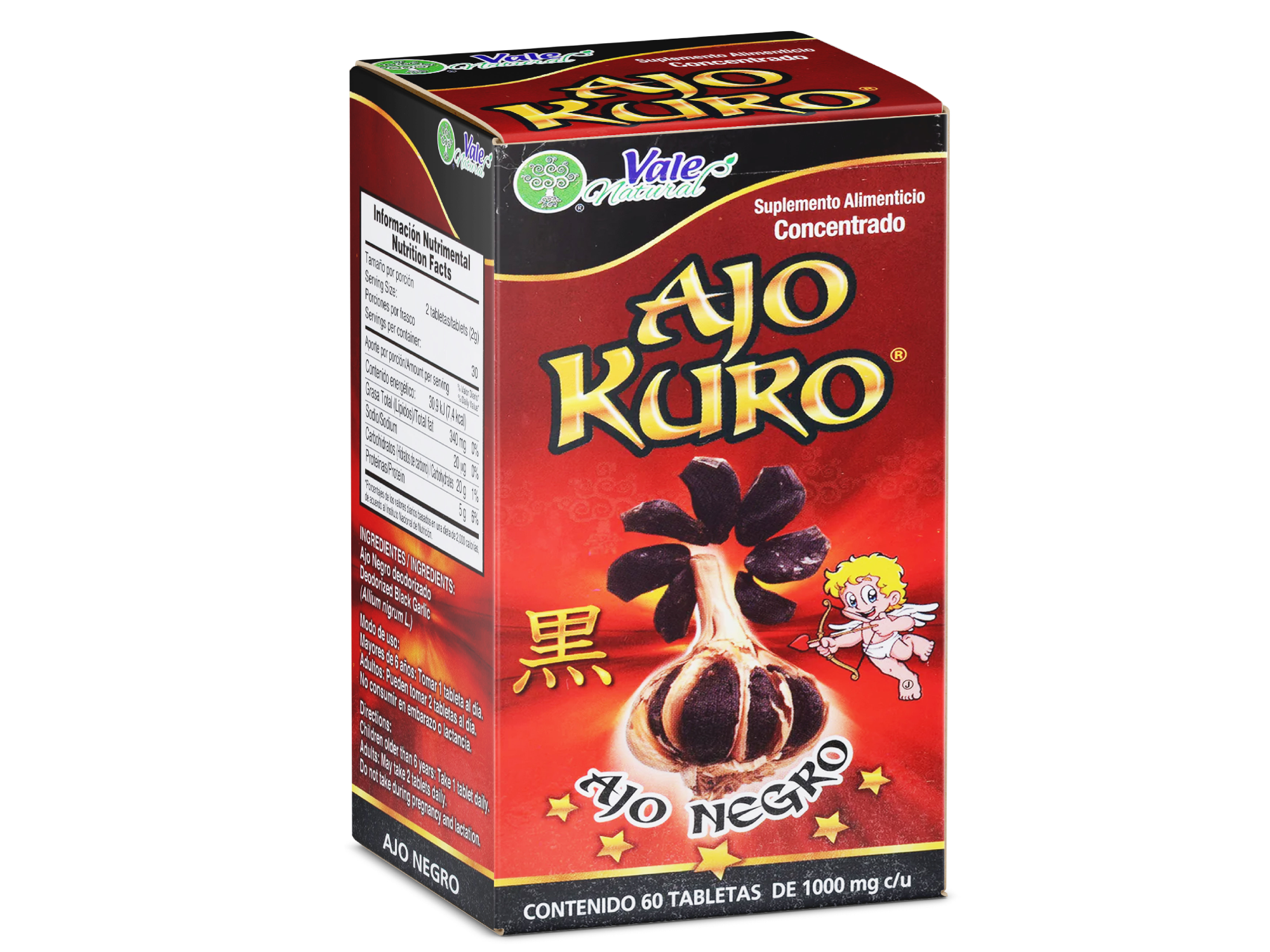 AJO NEGRO KURO 60 TAB. VALE NATURAL