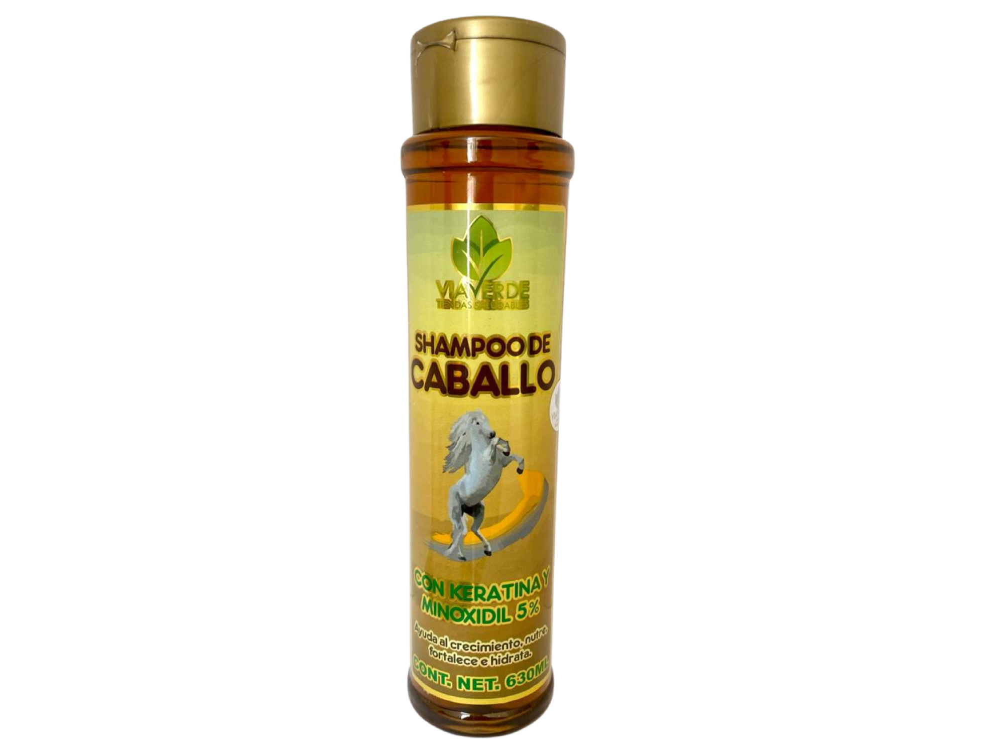 SHAMPOO DE CABALLO CON KERATINA Y MINOXIDIL 630ML VIA VERDE