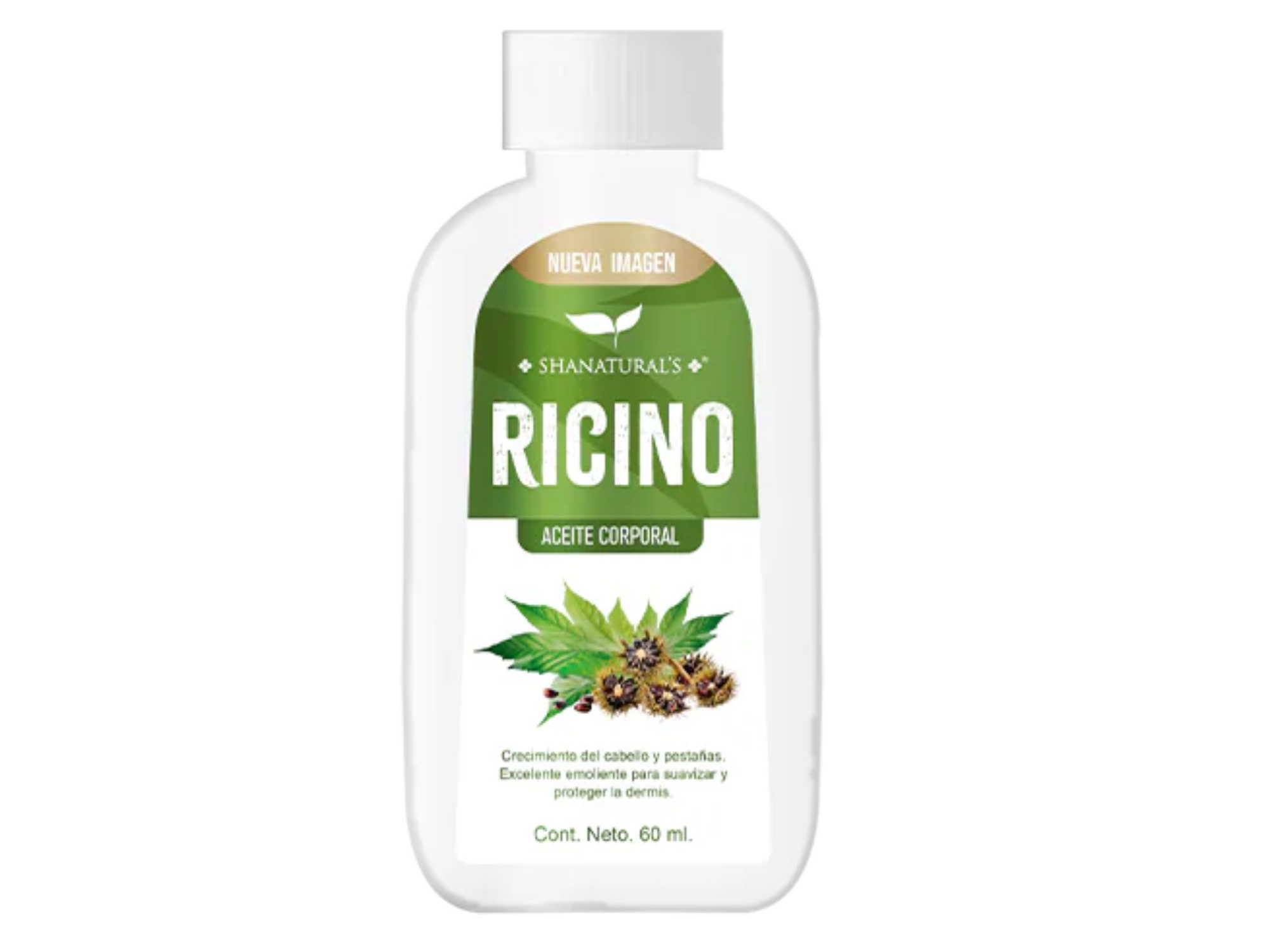 ACEITE PURO DE RICINO 60ML SHANATURALS