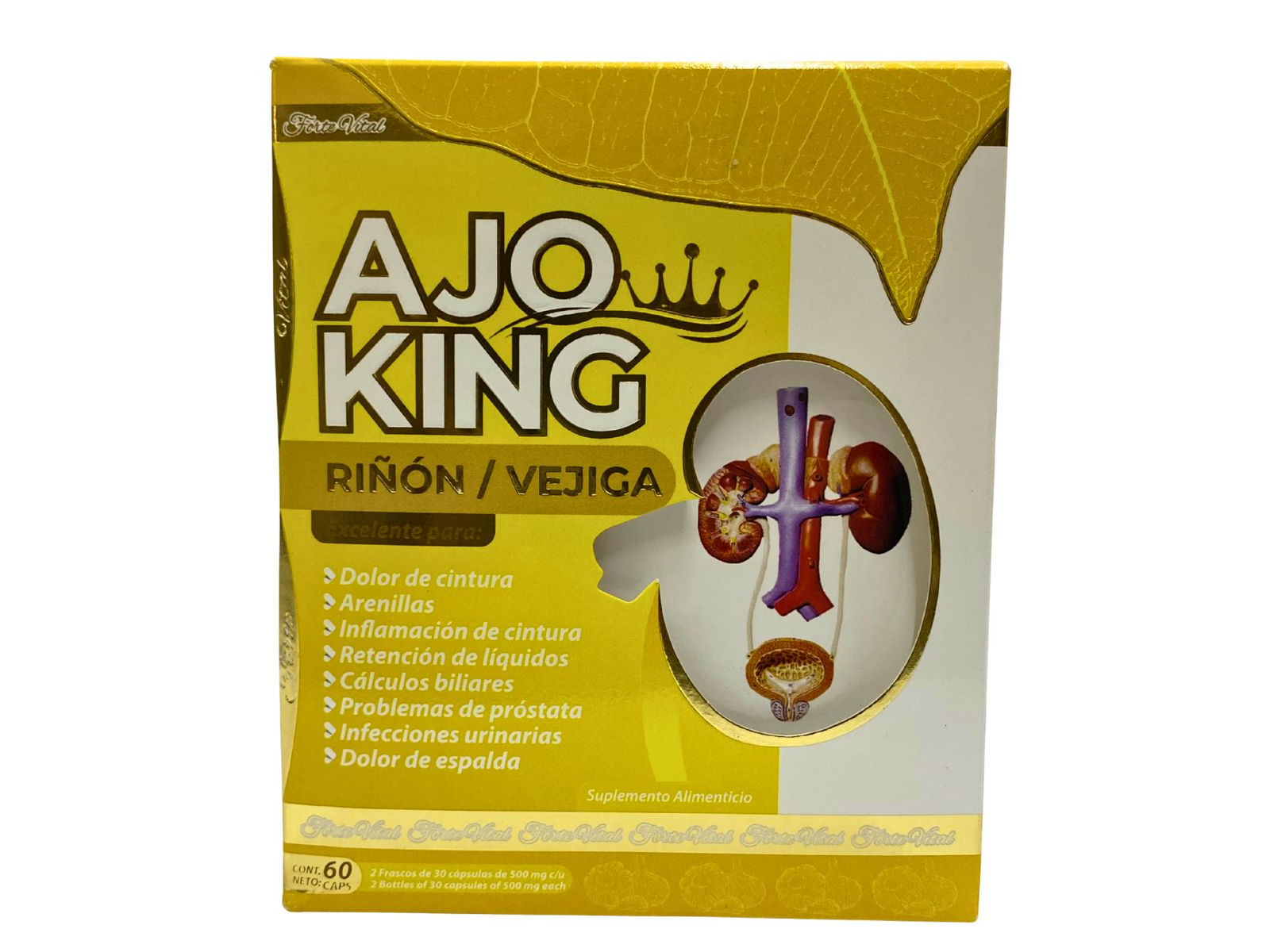 AJO KING RIÑON Y VEJIGA 60 TABS MULTI NATURISTA MAYORISTA
