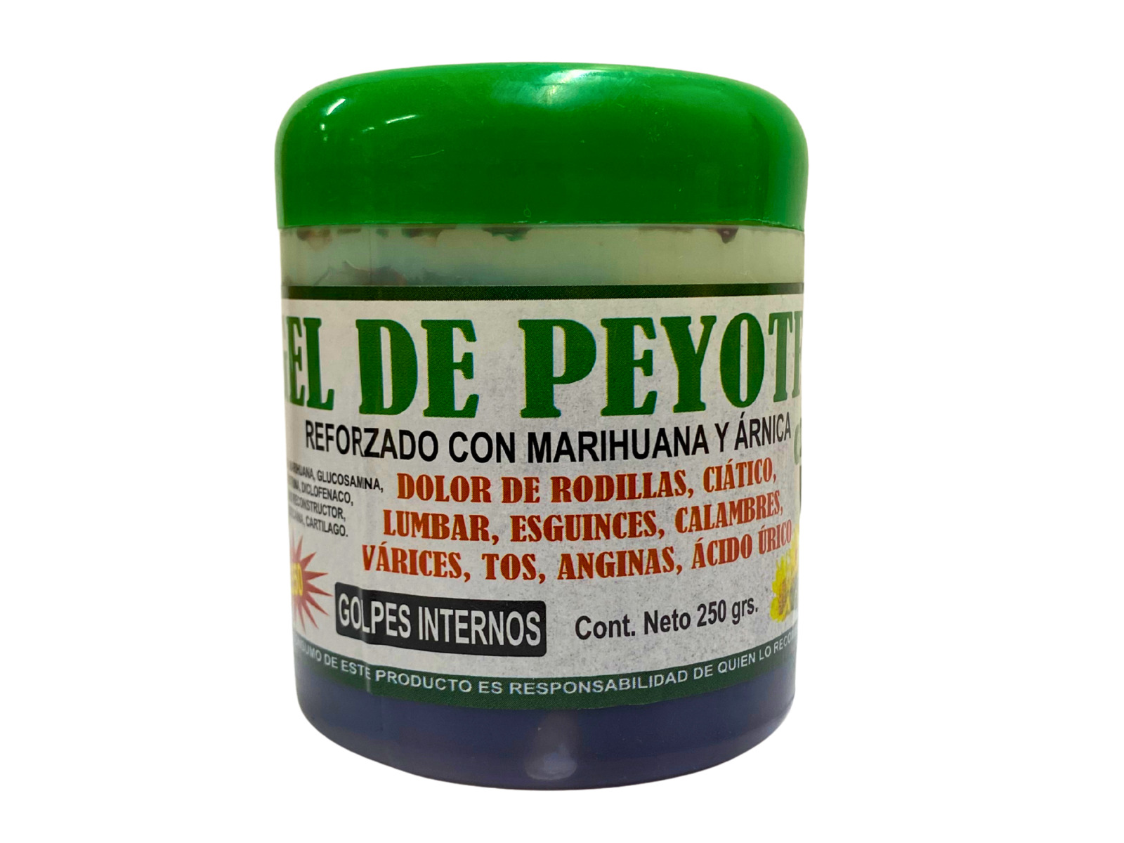 GEL DE PEYOTE CON MARIHUANA 250 G NATURISTA MAYOREO