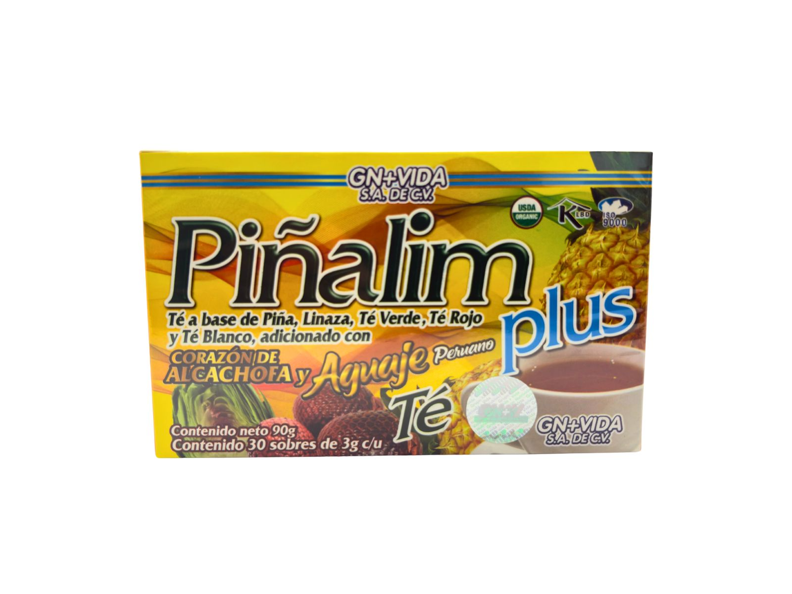 TE PIÑALIM PLUS ADICIONADO CON ALCACHOFA AGUAJE PERUANO 30 SOBRES GN+V